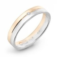 Обручальное кольцо R01-WED-00024-М12503 комбинированное, гладкое
