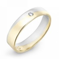 Обручальное кольцо R01-WED-00021-М12505 комбинированное, гладкое