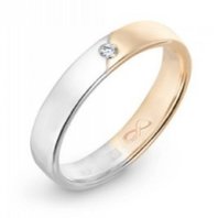 Обручальное кольцо R01-WED-00016-М12510 комбинированное, гладкое