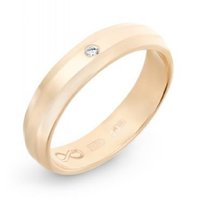 Обручальное кольцо R01-WED-00007-М12511 из красного золота, гладкое