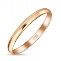 Обручальное кольцо R01-R-040-200-М12513 из красного золота, гладкое
